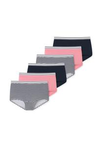 Короткие трусы упаковка из 6 пар для девочек-подростков органический хлопок 95/5 Schiesser, мультиколор