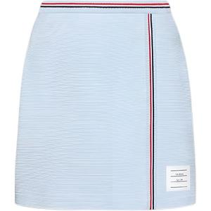 Хлопковая мини-юбка THOM BROWNE, синий