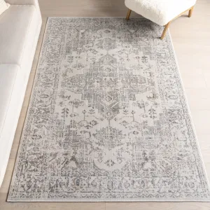 Ковер Lilibet Traditional Medallion Area Rug nuLOOM, 201x274 см, серый