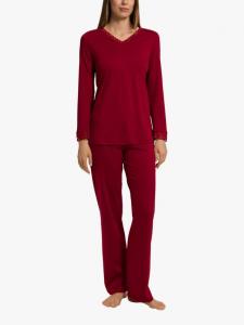 Комплект пижамы Moments с кружевной отделкой Hanro, Red Dahlia