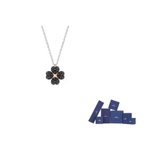 Swarovski Позолоченное ожерелье latisha, серебристо-черное, женское