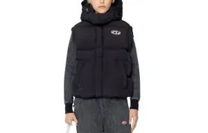 DIESEL Пуховая жилетка мужская черная