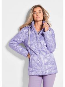 Короткий размер: Стеганая осенняя куртка для женщин, волнистая стежка, сиреневый цвет. GOLDNER