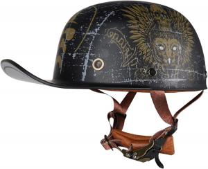 Полушлем CFZWJ giktuv с рисунком, черный