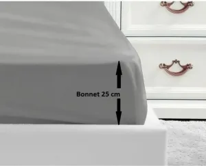 Простыня на резинке Lovely Home, светло-серая, двуспальная кровать, 140 х 190 см LOVELY HOME