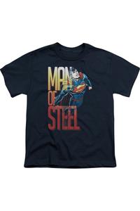 Футболка с коротким рукавом для детей "Стальной полет Супермена" Gildan, темно-синий