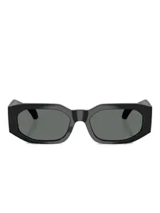 Солнцезащитные очки в геометричной оправе Versace Eyewear, черный