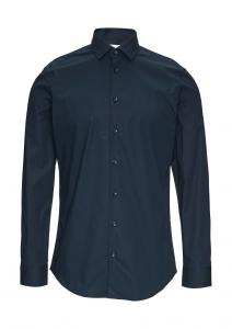 Деловая рубашка s.Oliver BLACK LABEL Regular fit Business Shirt, темно-синий