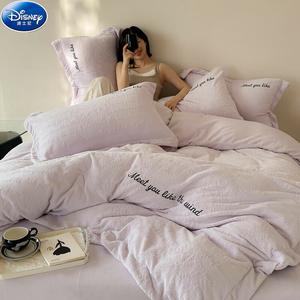 Disney Постельное белье, 4 предмета, 200x230 см, простыня, пододеяльник 180 см, наволочки 48x74 см, цвет светло-фиолетовый