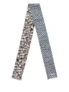 Двусторонний шарф с необработанными краями Marni, синий