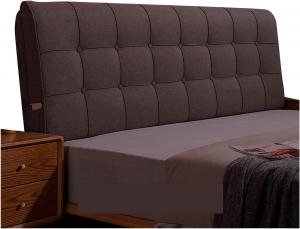 Подушка-подголовник для кровати LIANGJUN, двойная хлопково-льняная, большая, с поддержкой поясницы, моющийся чехол, 7 цветов, индивидуальный размер (Цвет: коричневый, Размер: 180x58x10 см) CHIAPERINI, Brown