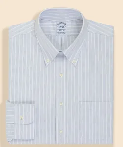 Рубашка-рубашка из эластичной ткани оксфорд с сезонным узором, стандартный крой.