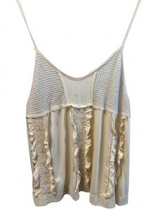 Женский вафельный топ кремового цвета POL