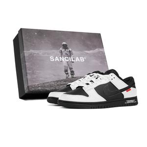 Nike Dunk Low Three Times Lab, Box, Cyber DVR, Campus Style устойчивые к истиранию низкие кроссовки для скейтбординга Unisex черные