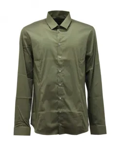 Узкая эластичная зеленая рубашка Patrizia Pepe, зеленый