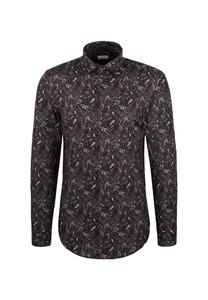 Рубашка делового покроя Regular Fit SEIDENSTICKER Schwarze Rose, темно-синий