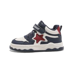 Детские кроссовки для скейтбординга с высоким берцем, устойчивые к ударам и износу, для детей BIG WASP, бежевый/синий