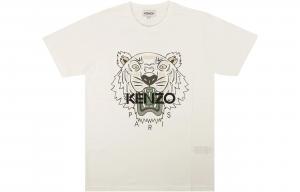 Классическая футболка с тигром с короткими рукавами KENZO, белая