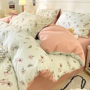 AVIVI Простыня, пододеяльник 220x240 см, цветочный принт с кроликами