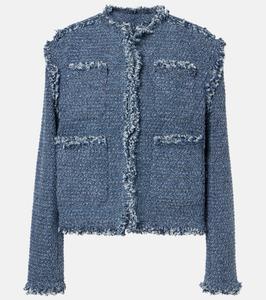 Джинсовая твидовая куртка Sacai, индиго