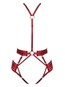 Портупея с ремешками Bordelle, красный