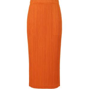 SS24 Повседневная длинная юбка Women's Dark Orange PLEATS PLEASE ISSEY MIYAKE, темно-оранжевый