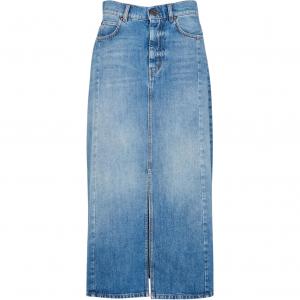 Хлопковая миди-юбка Weekend Max Mara WEEKEND MaxMara, синий