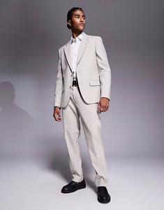 Узкие брюки River Island в бежевую клетку