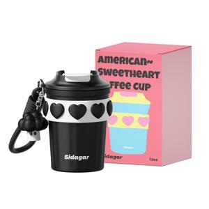 American Sweetheart Coffee Cup 380ml STAR+, urban-chic style черный 316 stainless steel-english version