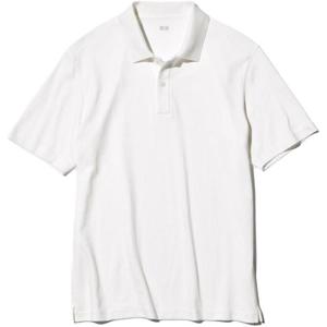 Uniqlo Рубашки-поло унисекс, белые, с воротником-поло, умеренно прямой крой