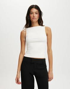 Cotton On Топ Nikki собрала майку в белом цвете