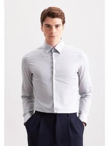 Рубашка делового кроя серого цвета Seidensticker