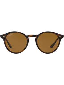 Ray-Ban солнцезащитные очки в круглой оправе, коричневый