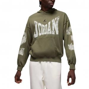 Бруклинский мужской худи с капюшоном в стиле колледж Nike, medium olive