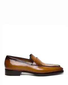 Мужские лоферы с перфорацией Santoni, бежевый