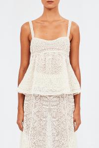 Коринн Топ в цвете айвори Ulla Johnson, слоновая кость