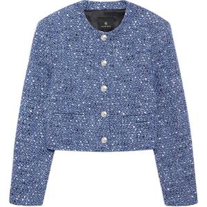 Anine Bing Твидовый жакет, Blue Tweed