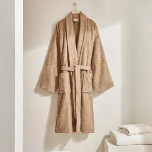 Хлопковый халат 380 гр/м2 Zafiro Basics El Corte Inglés, поджаренный