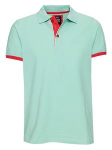 Контрастная рубашка-поло пике стандартного кроя в цвете мята/коралл Rusty Neal