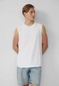 Майка с огневой структурой и логотипом сверху Qs, Weiß