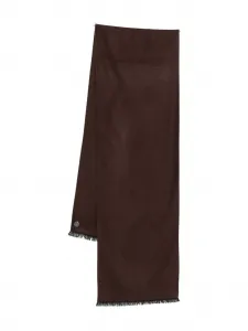 Прямоугольный шарф с бахромой Emporio Armani, коричневый