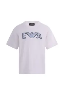 Футболка с графическим принтом Emporio Armani Kids, белый