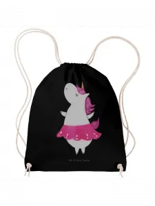 Спортивная сумка Mr & Mrs Panda Sportbeutel Einhorn Ballerina ohne Spruch, черный