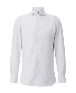 Полосатая кашемировая рубашка «Наполи» Finamore, синий