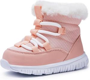 Сапожки BMCiTYBM для девочек и мальчиков, зимние утепленные мехом, для малышей (новорожденные/младенцы/дети младшего возраста), 3-Pink