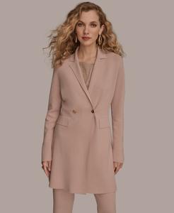Женский длинный блейзер на одной пуговице Donna Karan New York, Shadow Pink