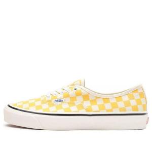 Кроссовки authentic 44 dx 'anaheim factory - yellow checker' Vans, белый