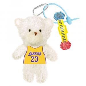 FULUOKANG Белый медведь играет в баскетбол плюшевый кулон высота 13см