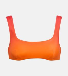 Верх бикини с глубоким вырезом Louisa Ballou, Hot Pink Gradient