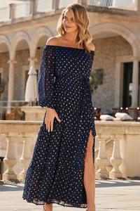 Миниатюрный топ-кимоно с контрастной отделкой и рукавами Sosandar, синий